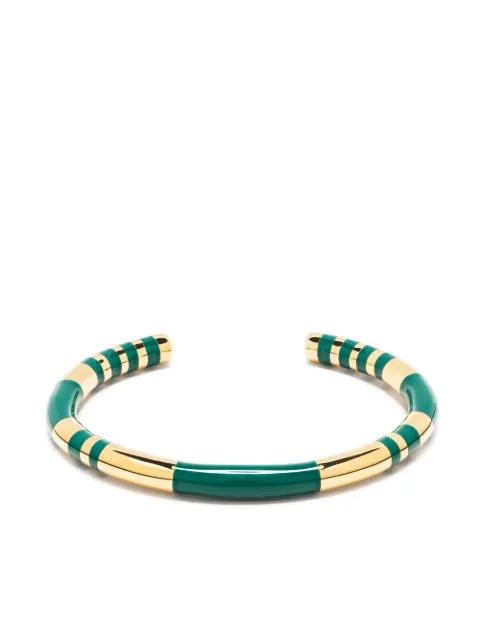 enamelled-design open-back bangle by AURELIE BIDERMANN