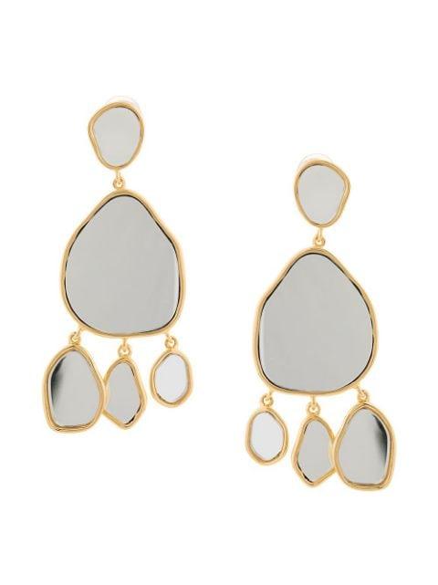 mirror-embellished drop earrings by AURELIE BIDERMANN