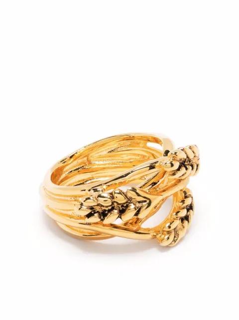 wheat-detail ring by AURELIE BIDERMANN