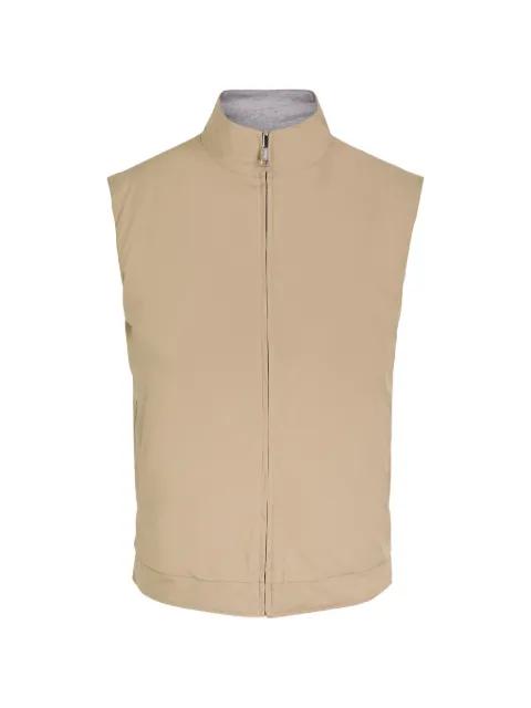 Asg Grey reversible zip gilet by AURELIEN