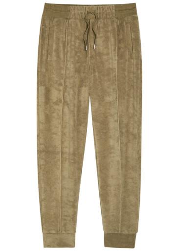 Pintuck tapered-leg terry sweatpants by AURELIEN