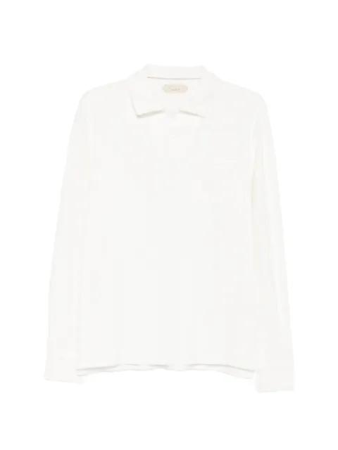 Terry long-sleeve chest-pocket polo shirt by AURELIEN