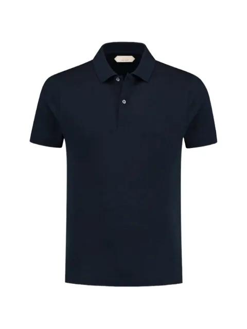 pique-knit short-sleeve polo shirt by AURELIEN