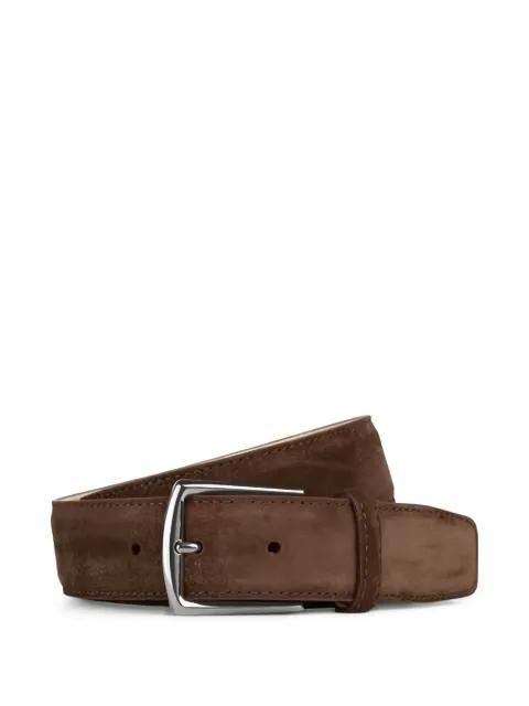 suede buckle belt by AURELIEN