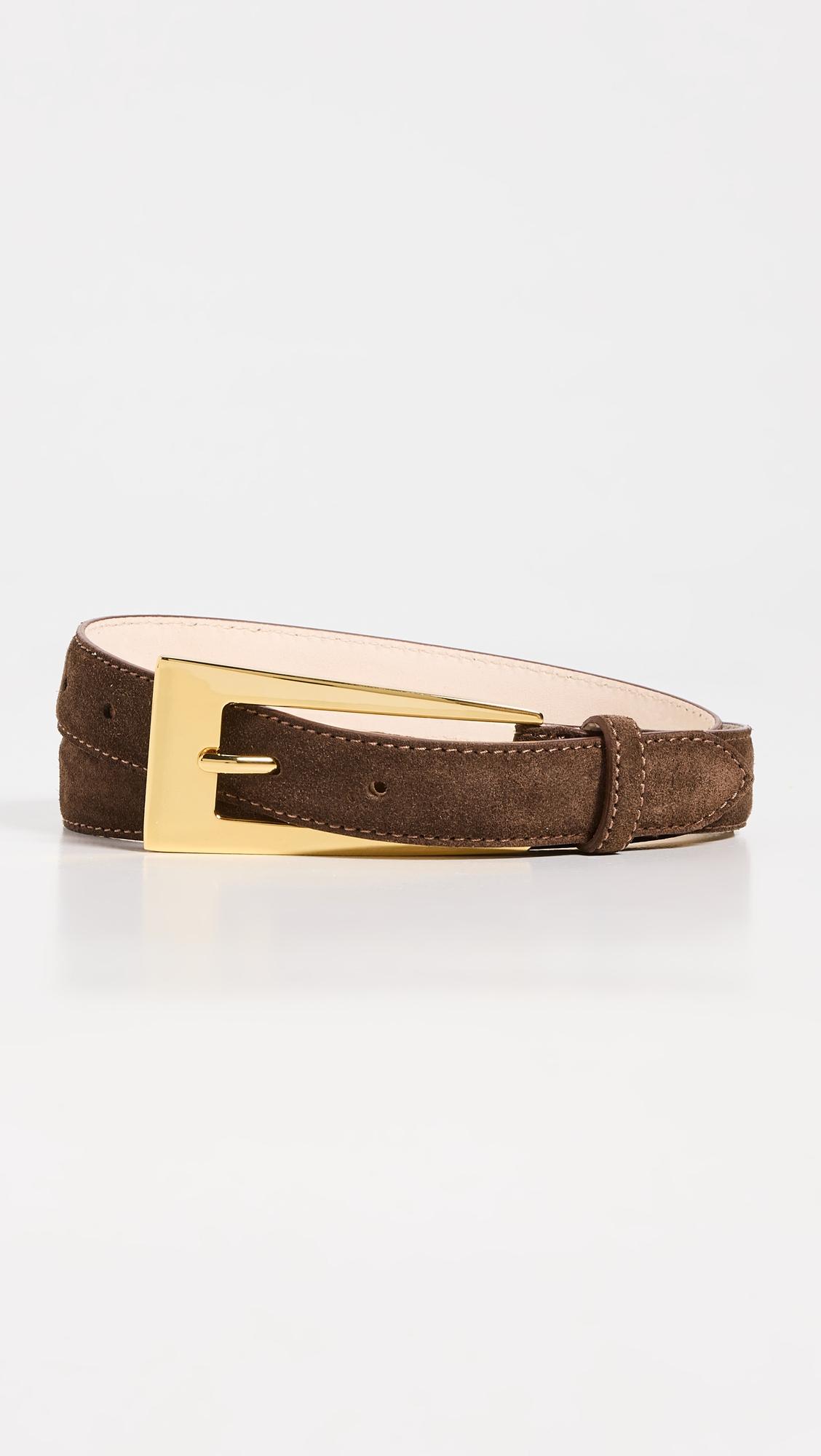 No.10 Chocolate Suede Belt by AUREUM