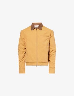 Corduroy Collar Work Cotton Canvas Jacket by AUSTIN POST