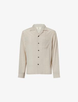 Printed Open-Collar Woven Shirt by AUSTIN POST