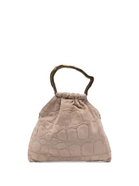 small Delia embossed top-handle tote bag by AUTENTICA 504