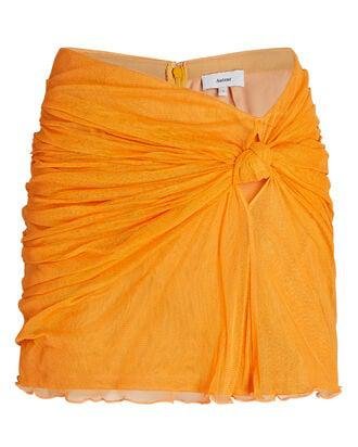 Primrose Ruched Silk Mini Skirt by AUTEUR