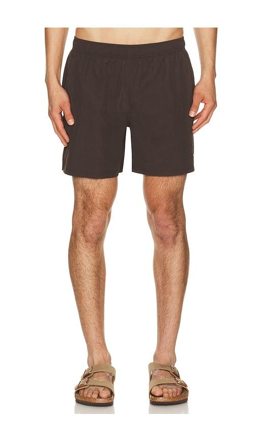 AUTO-REPLY 5.5 Solid Sebastian Swim Trunk in Brown by AUTO-REPLY