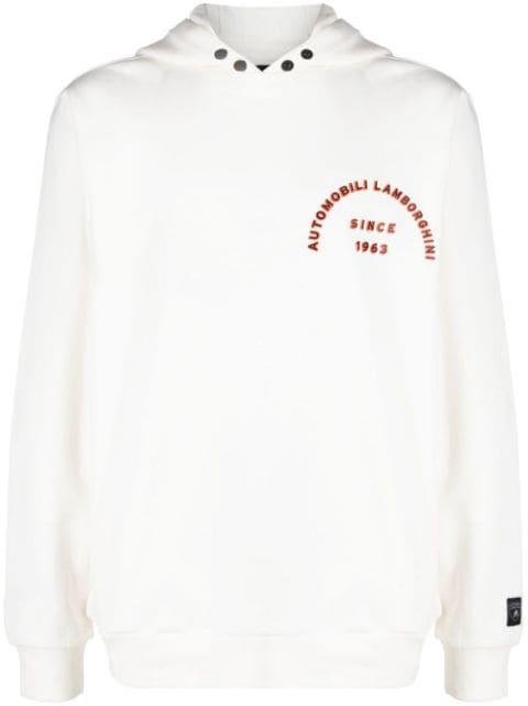 embossed-logo cotton hoodie by AUTOMOBILI LAMBORGHINI