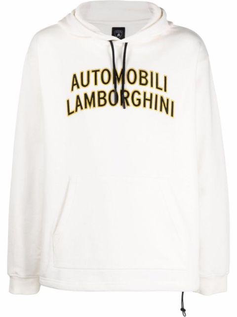 logo-print pullover hoodie by AUTOMOBILI LAMBORGHINI