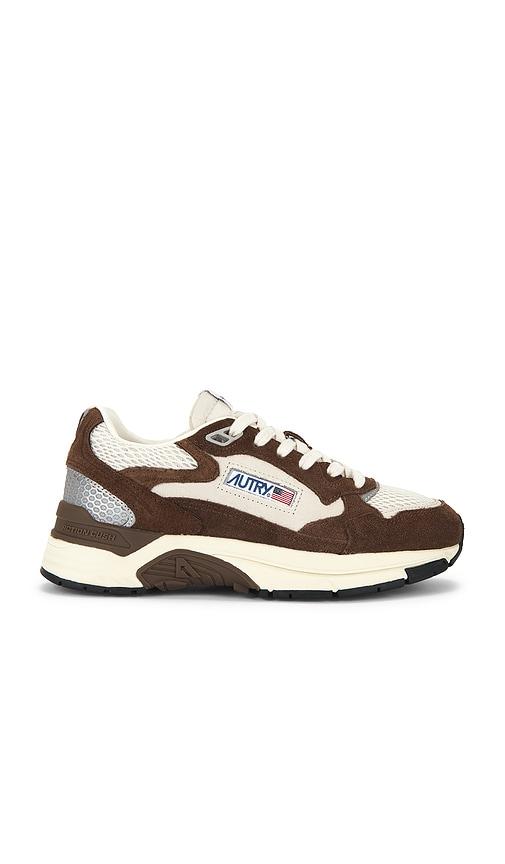 Autry Hyperway Low Sneaker in Brown,White by AUTRY