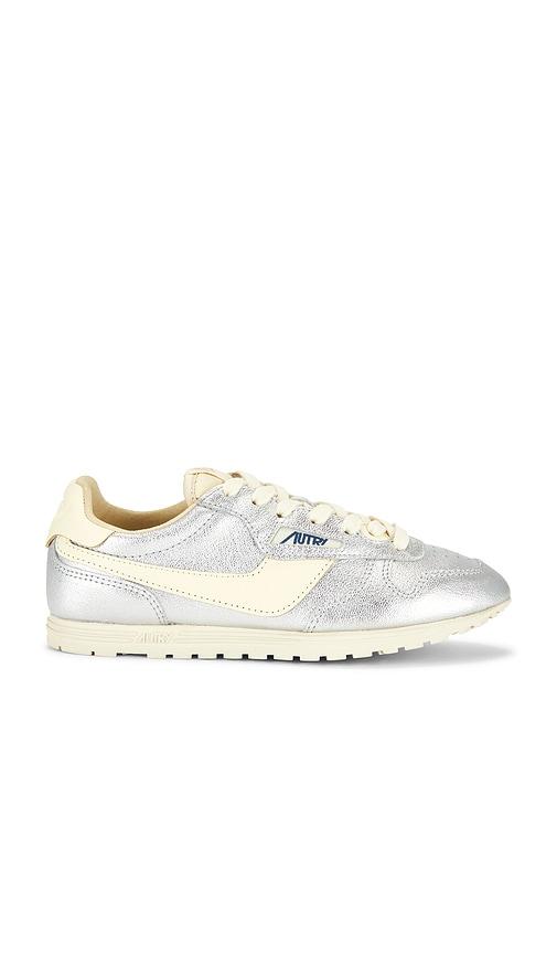 Autry Windspin Low Sneaker in Metallic Silver by AUTRY