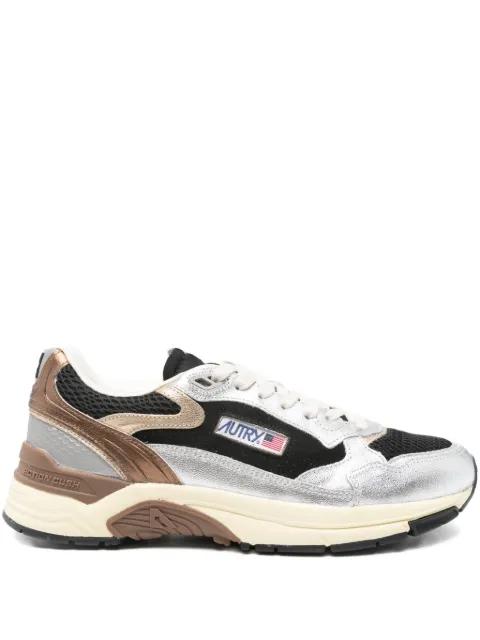 Hyperway metallic leather mesh sneakers by AUTRY