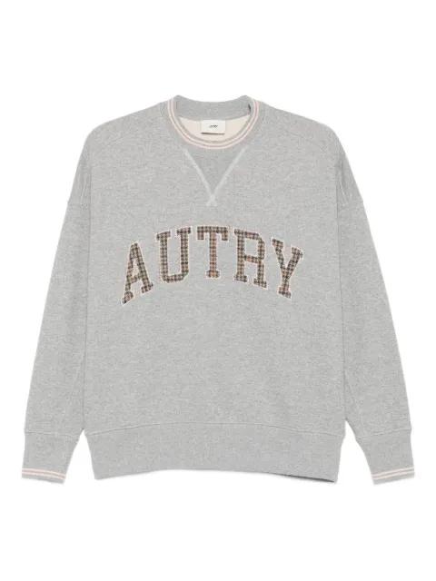 check-pattern embroidered sweatshirt by AUTRY