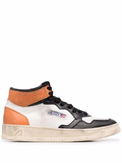 colour-block hi-top sneakers by AUTRY