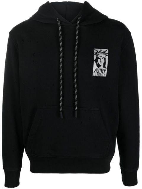 logo-patch pullover hoodie by AUTRY