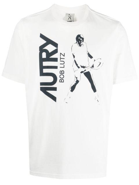 logo-print cotton T-shirt by AUTRY