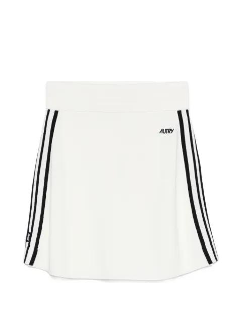 logo-print side-stripe skirt by AUTRY