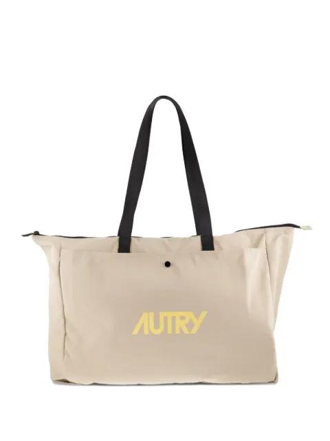 logo-print tote bag by AUTRY