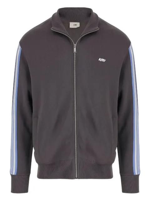 stripe-detail zip-up sweater by AUTRY