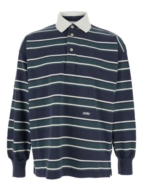 striped long-sleeve polo shirt by AUTRY