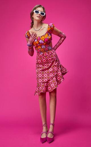 Millie Ruffle Stretch-Cotton Skirt by AUTUMN ADEIGBO