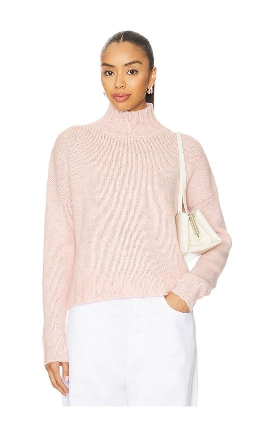 Autumn Cashmere Boxy Chunky Mock Sweater in Pink by AUTUMN CASHMERE