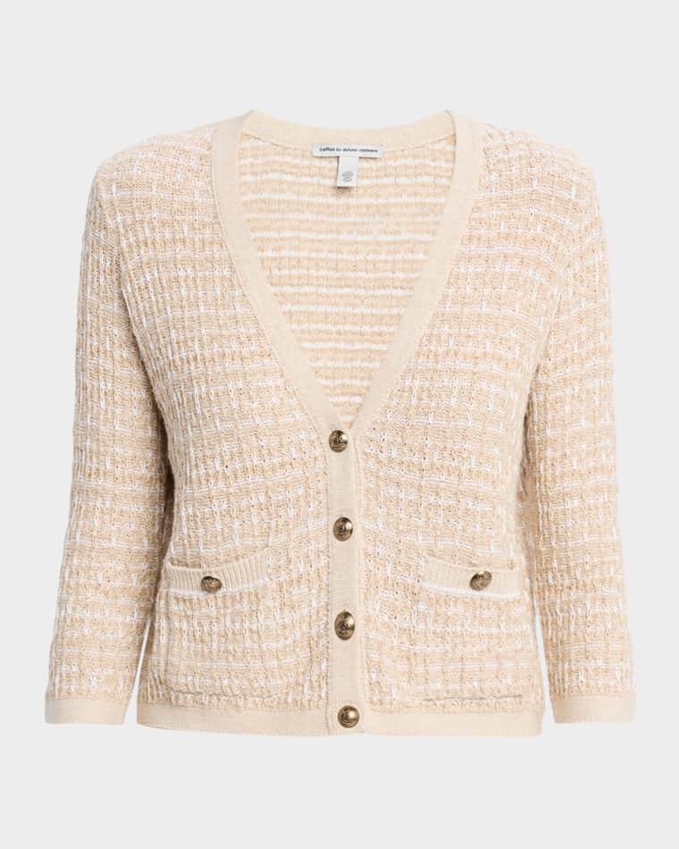 Button-Down Cotton Knit Cardigan by AUTUMN CASHMERE