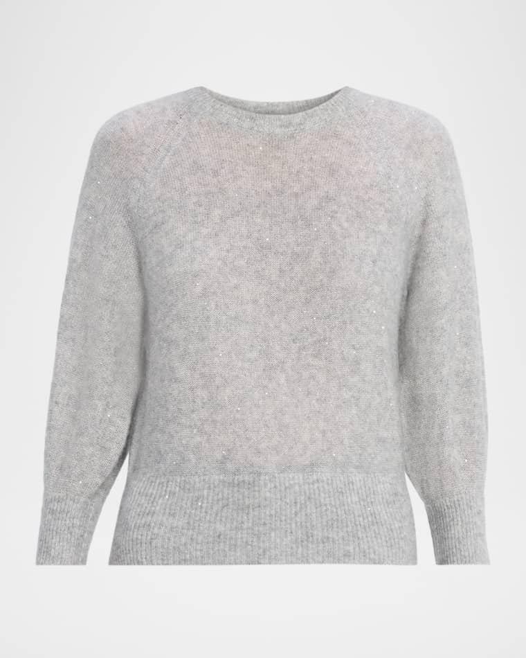 Cashmere-Silk Sequin Knit Sweater by AUTUMN CASHMERE