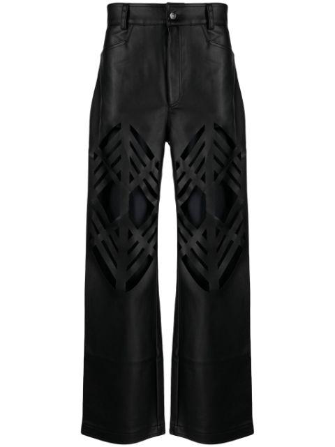 laser-cut straight-leg trousers by AV VATTEV