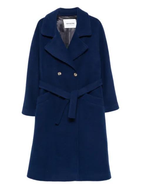 Berlin belted double-breasted coat by AVA ADORE
