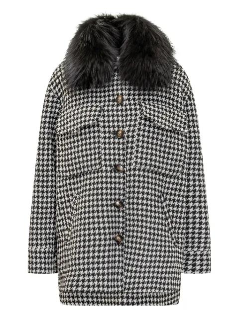 fur-collar coat by AVA ADORE