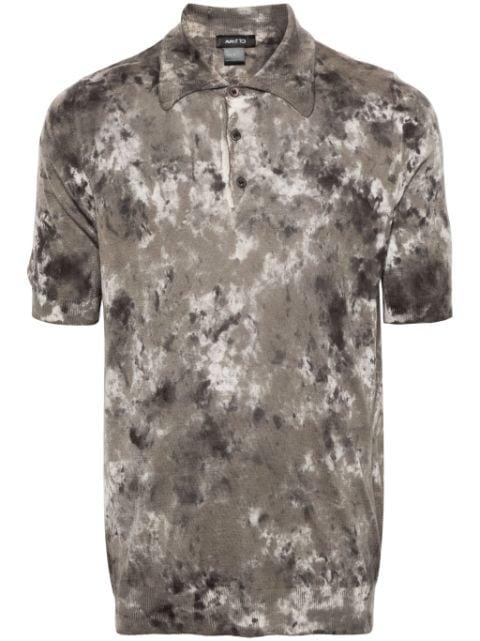 abstract-print ribbed polo shirt by AVANT TOI