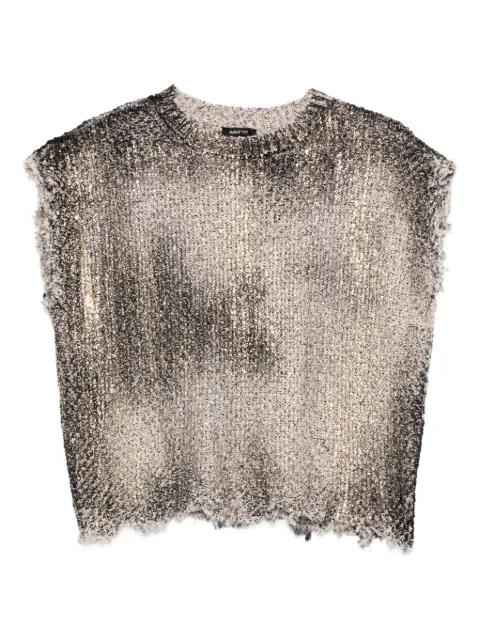distressed vest by AVANT TOI