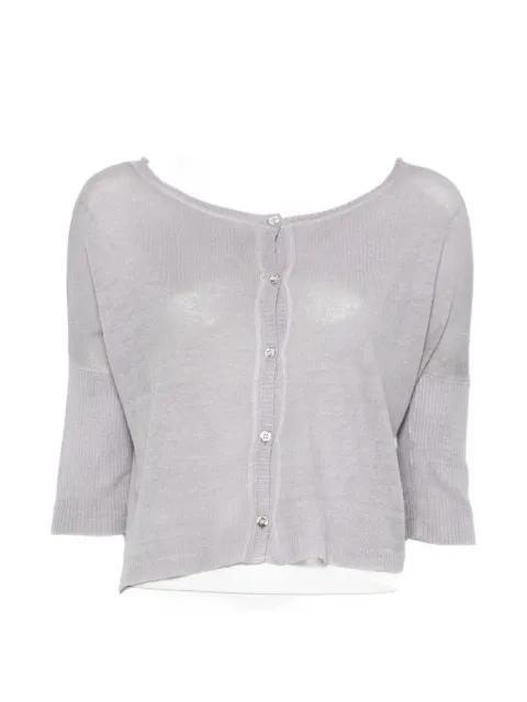 fine-knit button-up cardigan by AVANT TOI
