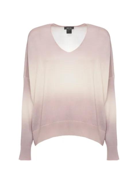 gradient-effect V-neck sweater by AVANT TOI
