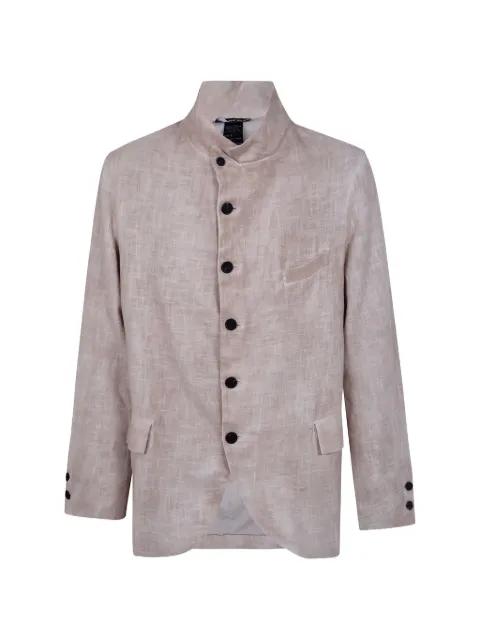 high-neck button-up blazer by AVANT TOI
