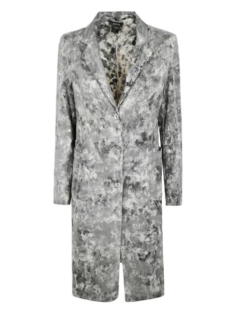 lurex abstract-print coat by AVANT TOI