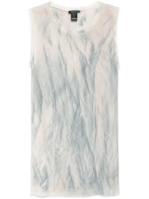 marbled-pattern tank top by AVANT TOI