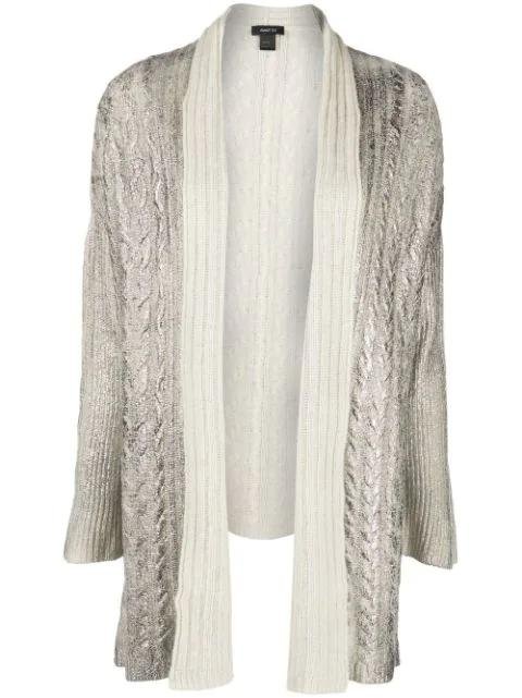 metallic effect cable knit cardigan by AVANT TOI