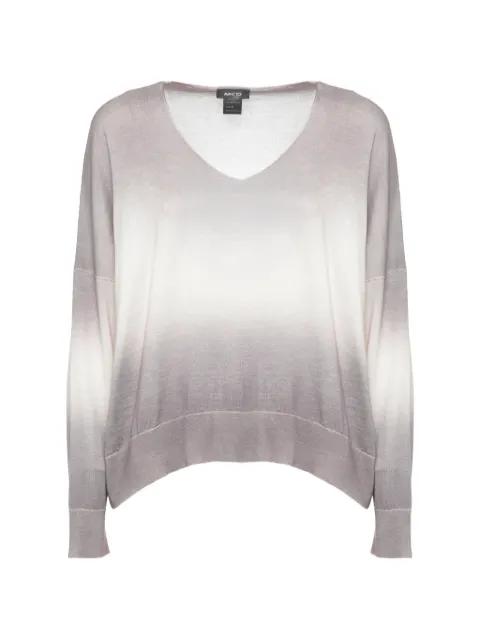 ombré-effect V-neck sweater by AVANT TOI