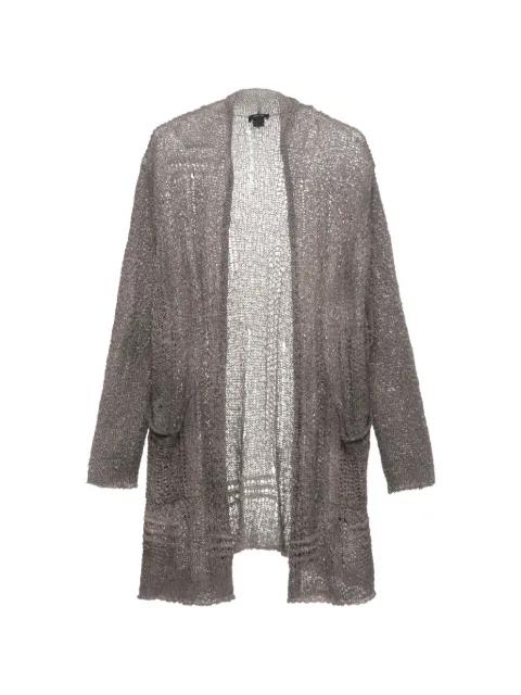 open-knit distressed cardigan by AVANT TOI