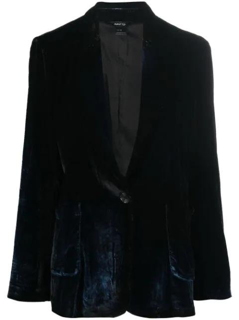 single-breasted velvet blazer by AVANT TOI