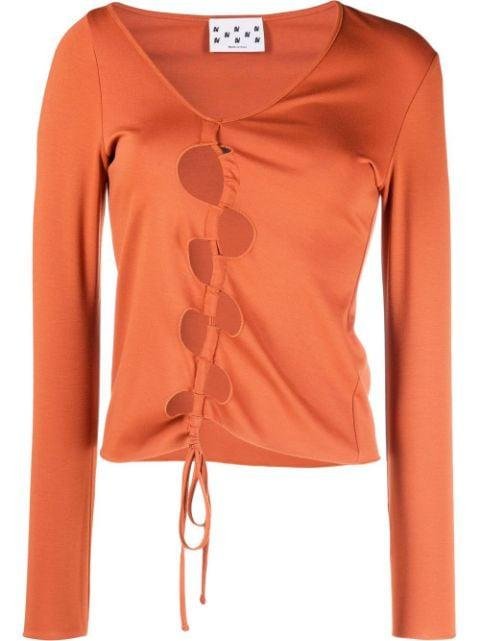 cut out-detail tie-fastening top by AVAVAV