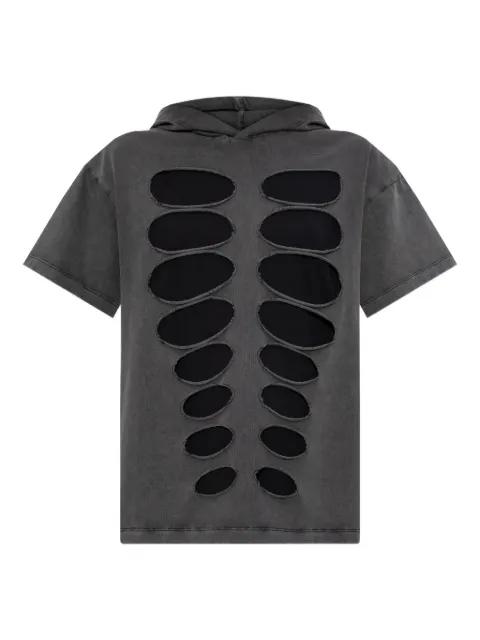 cut-out hoodied T-shirt by AVAVAV