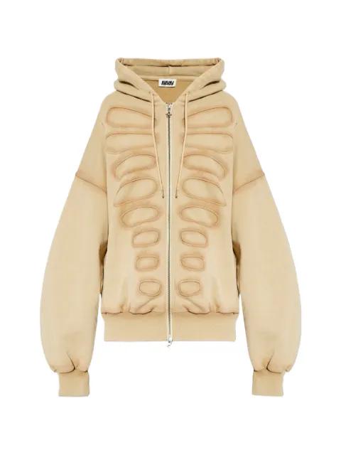 hoodied zip sweater by AVAVAV