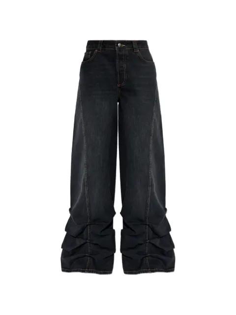 ruched straight jeans by AVAVAV