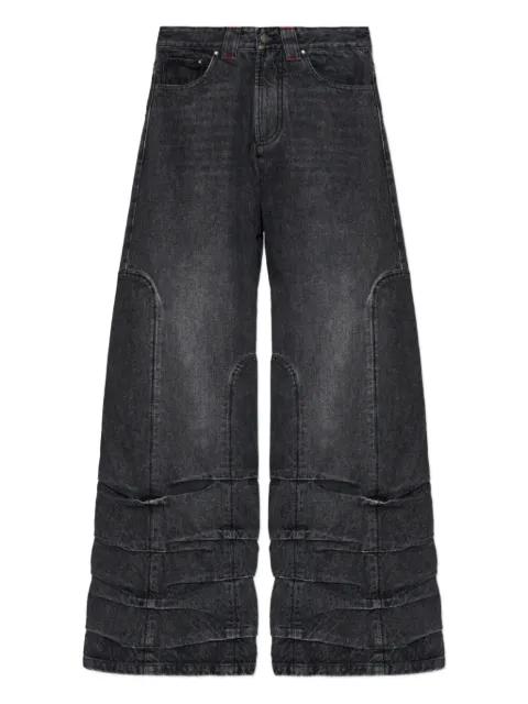 smoke-detailed wide-leg jeans by AVAVAV
